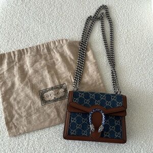 Gucci Dionysus Bag Denim Mini Blue